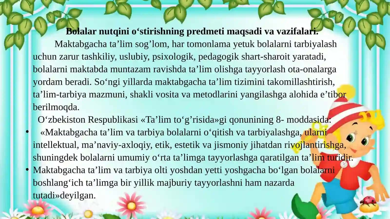 Bolalarni Nutqini O‘stirish Fanining Maqsad va Vazifalari 3