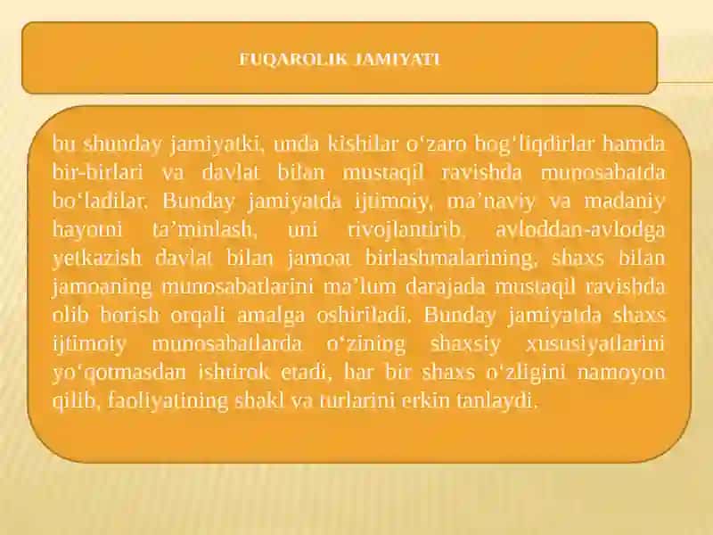 O'zbekistonda Demokratik, Fuqarolik Jamiyati Asoslarining Shakllanishi 3