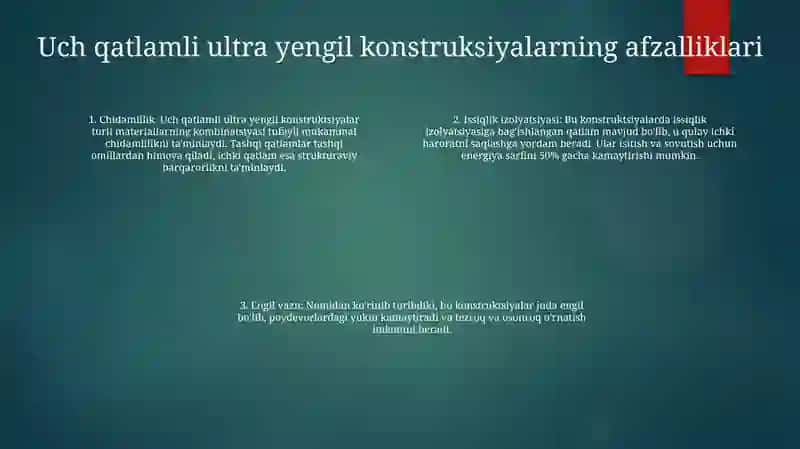O’Rta Qatlami Arbolitobeton Bo’Lgan Uch Qatlamli O’Ta Yengil Konstruksiyalar 3