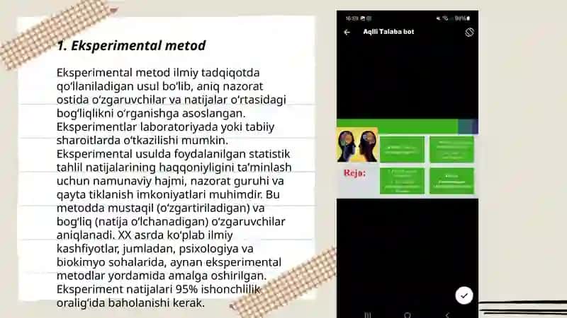 Psixologiya fanining tadqiqot metodlari 3