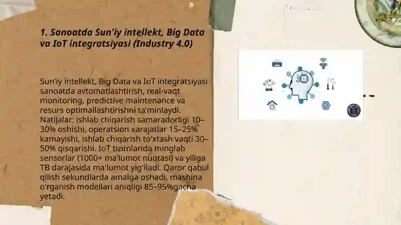Sun'iy intellekt, Big Data va IoT texnologiyalari iqtisodiyotda 3