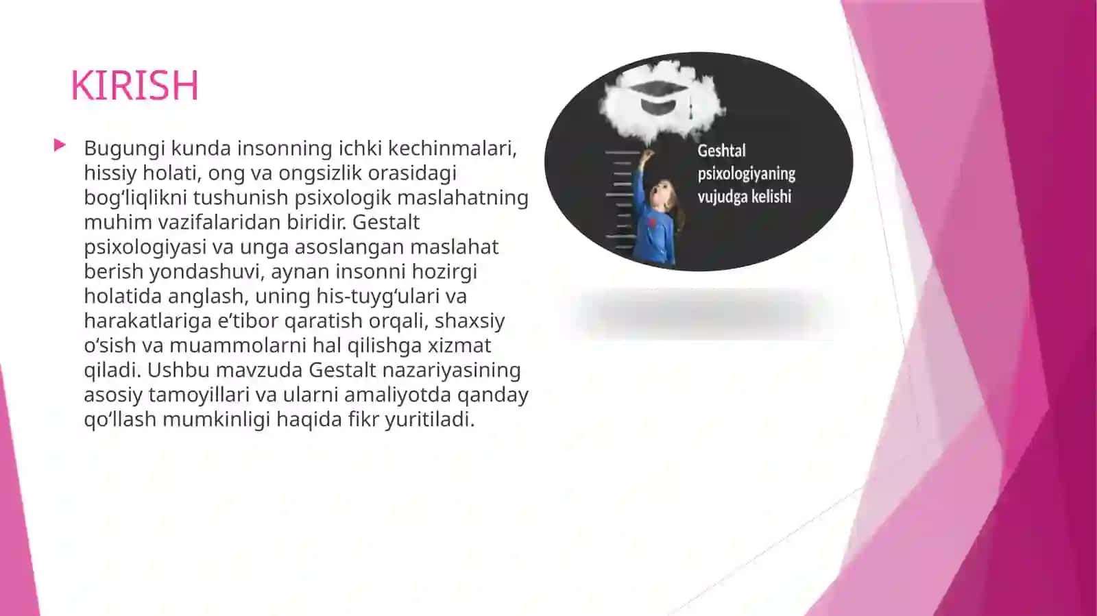 PSIXOLOGIK MASLAHAT FANIDAN TAYYORLAGAN TAQDIMOTI 3