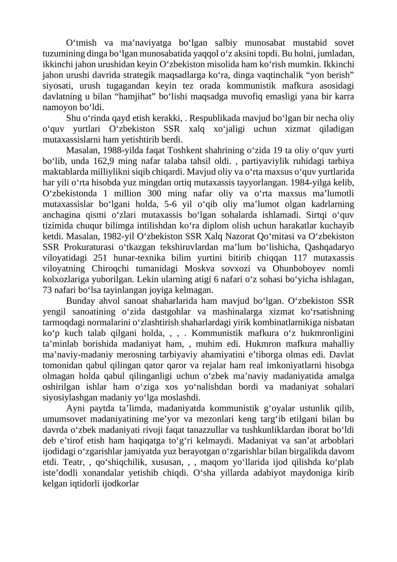MUSTAQILLIKKA ERISHISH ARAFASIDA O‘ZBEKISTONDAGI IJTIMOIY-SIYOSIY JARAYONLAR 3