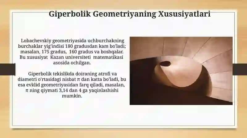 Lobachevskiy geometriyasining zidsizligi 3