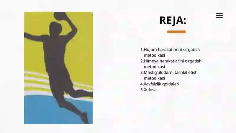 GANDBOL O'YINIDA HUJUM VA HIMOYA HARAKATLARINI O'RGATISH METODIKASI 3