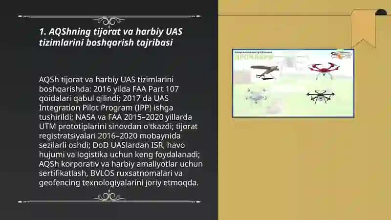 Uchuvchisiz aviatsiya tizimida foydalanish bo'yicha xorij davlatlarining tajribalari 3