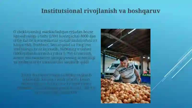 O'zbekistonda bozor iqtisodiyotiga o'tishning xususiyatlari 3