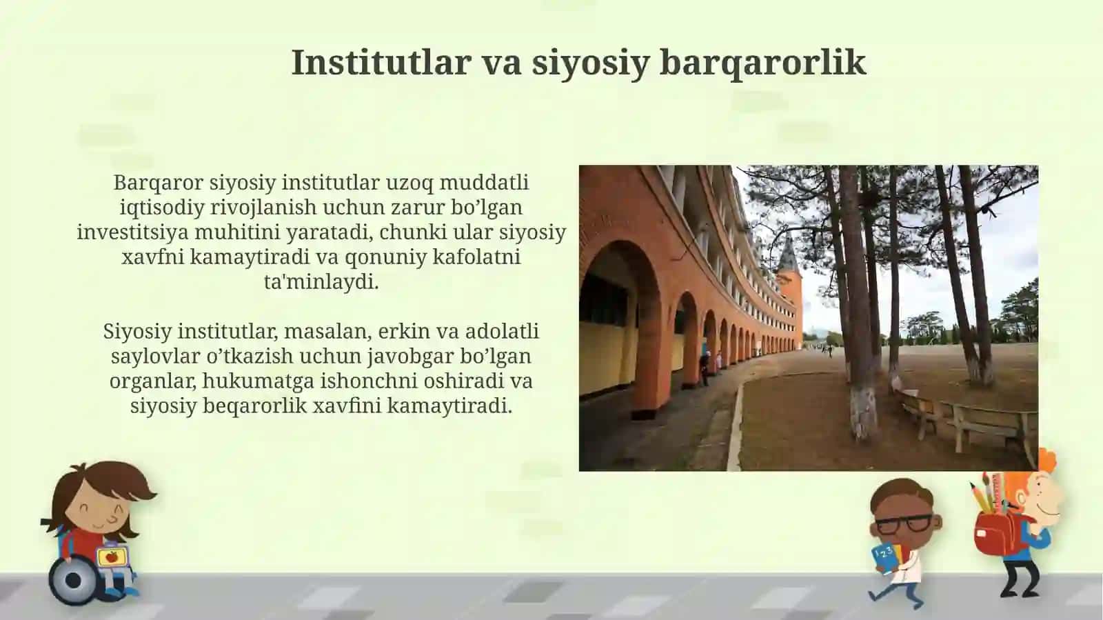 Institutlar va institutsional muhitning jamiyat rivojlanishidagi roli 3
