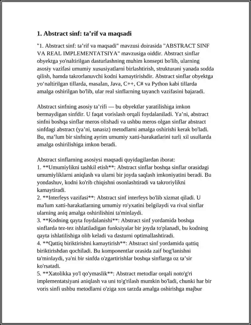 ABSTRACT SINF VA REAL IMPLEMENTATSIYA 3