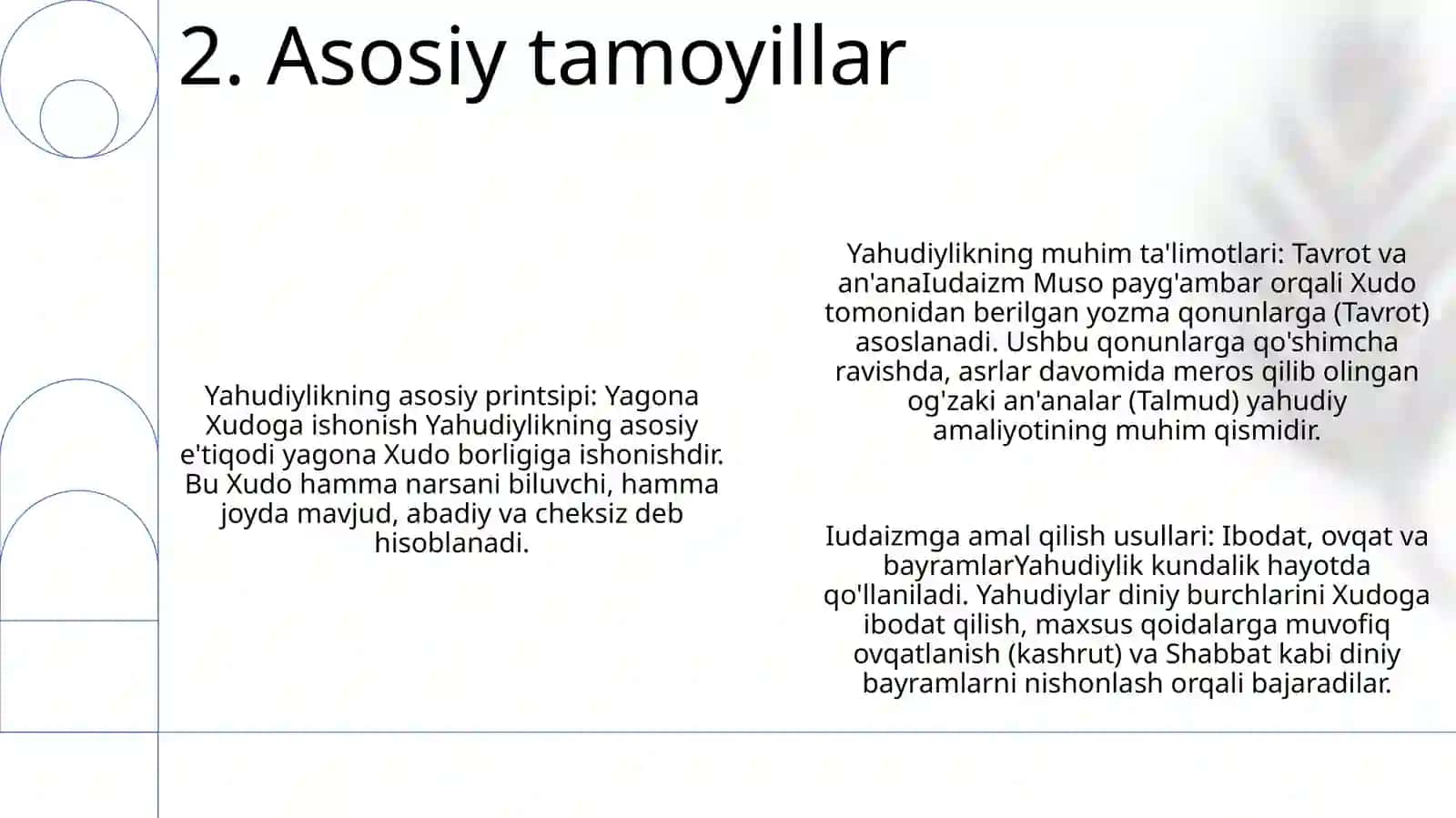 Yahudiylik TaʼLimoti Anana Va Marosimlari 3