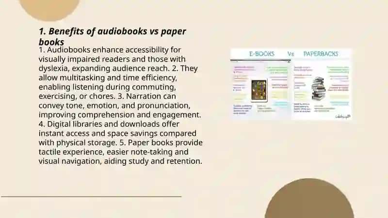 Audio books or paper based ones 3