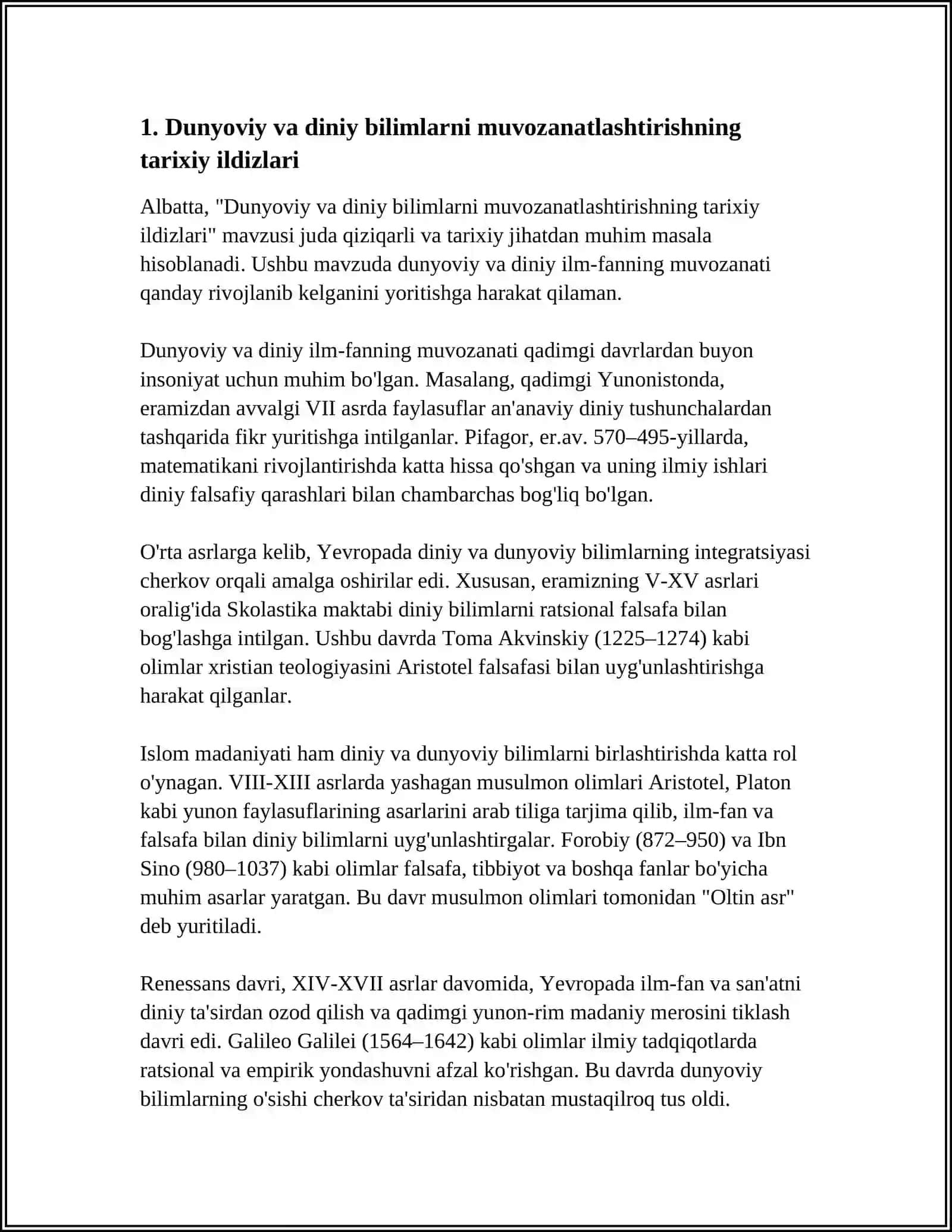 DUNYOVIY VA DINIY BILIMLAR MUTANOSIBLIGINI TAMINLASHNING AXAMIYATI 3