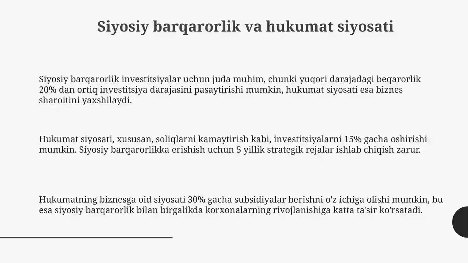 Biznes yuritishda siyosiy omillar tahlili 3