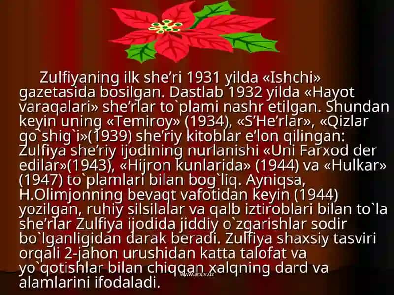 Zulfiyahayoti va ijodi 3