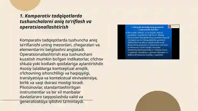 Komparativ tadqiqotda kategoriya indikator va tushunchalarni operatsionallashtirish 3
