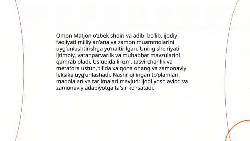 Omon Matjon she'riyati tahlili 3