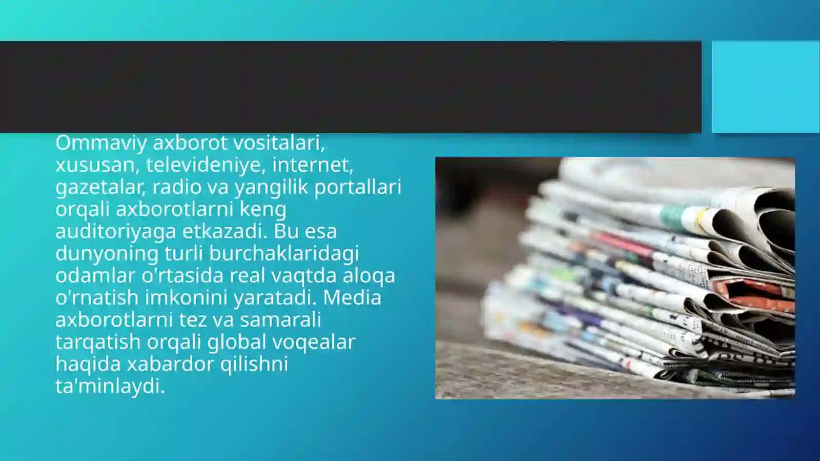 Ommaviy axborot vositalari 3
