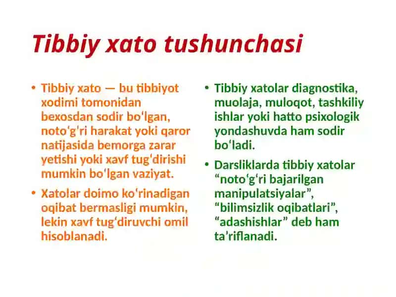 Tibbiy Xatolar: Etik Tahlil va Profilaktika 3
