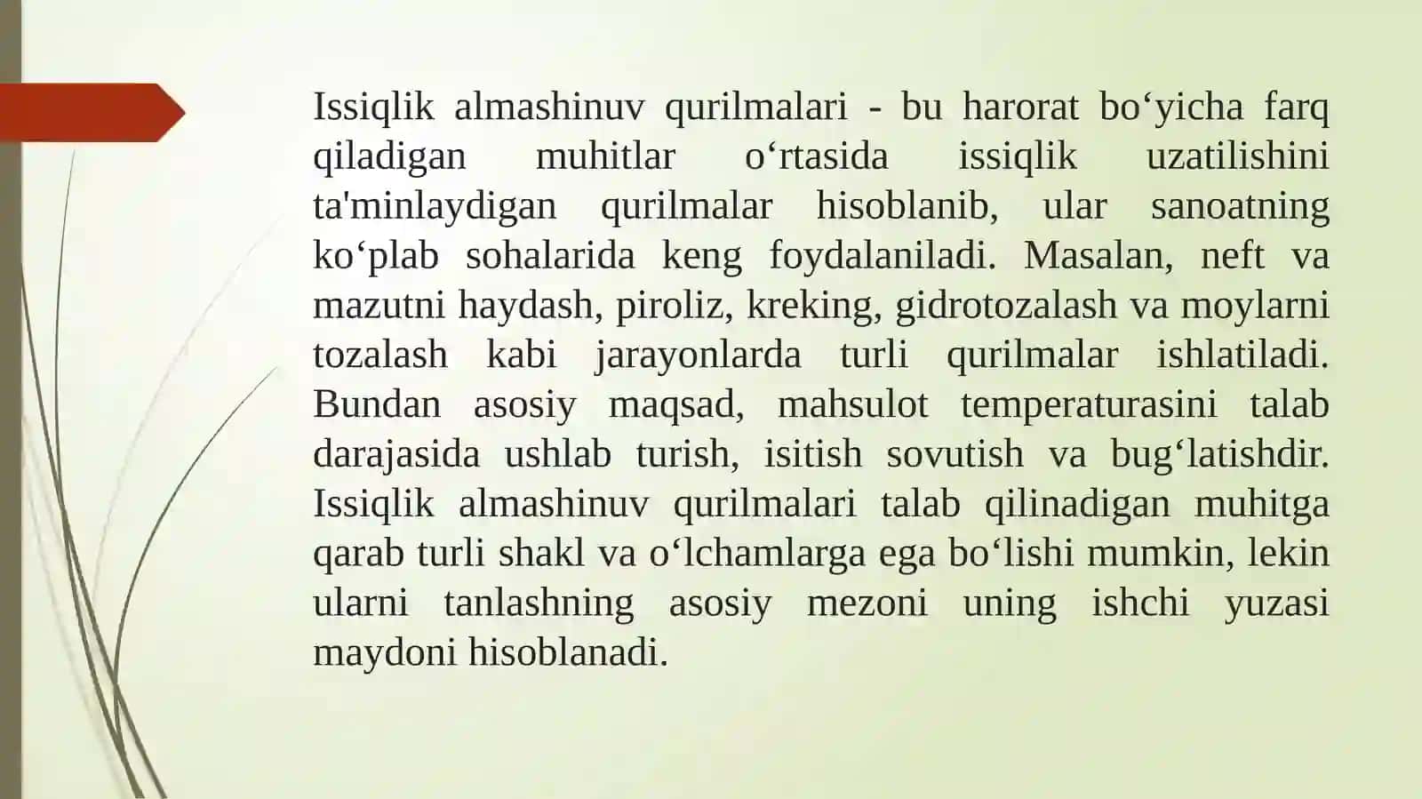Issiqlik almashinish qurilmalarini xisoblash 3