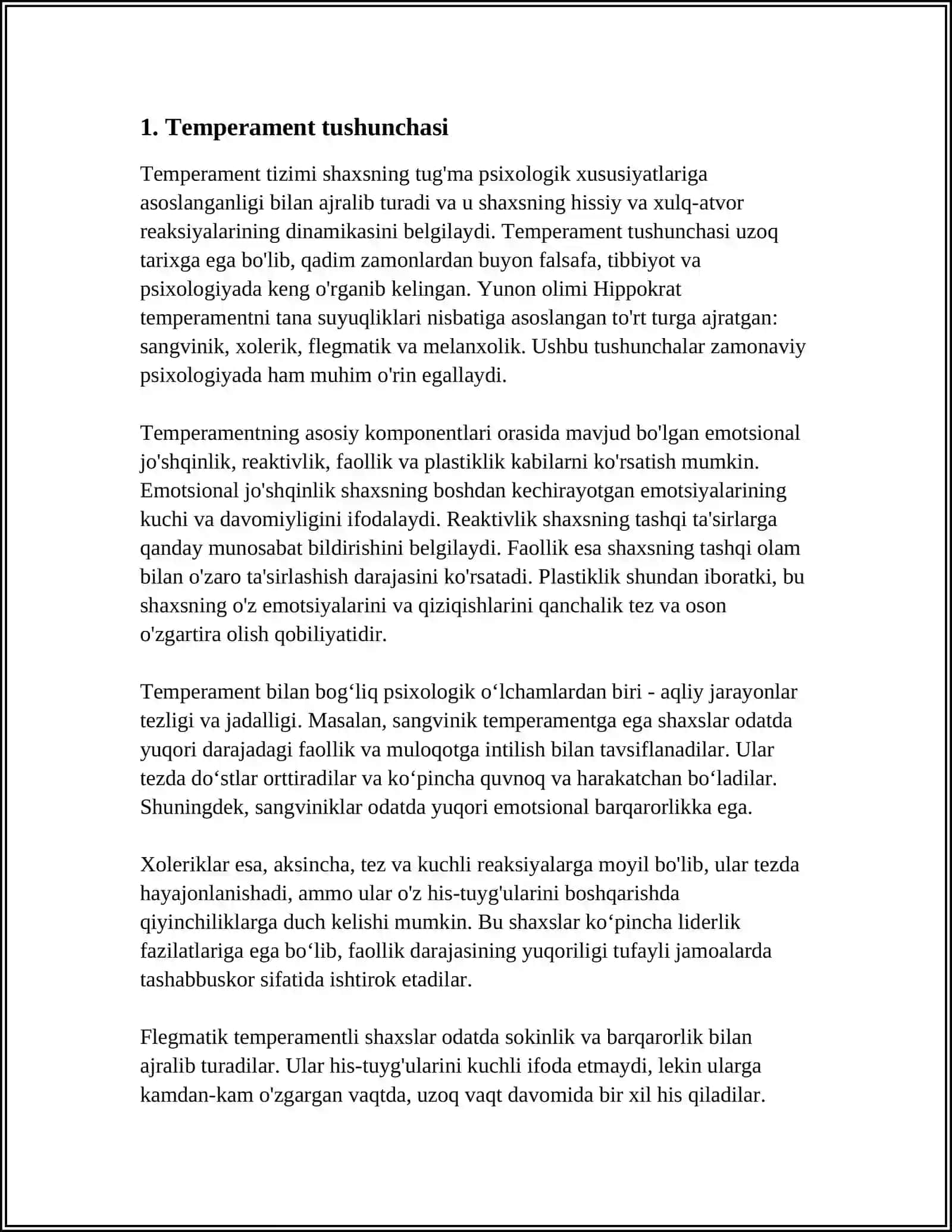 TEMPERAMENT VA UNING NAZARIYALARI 3