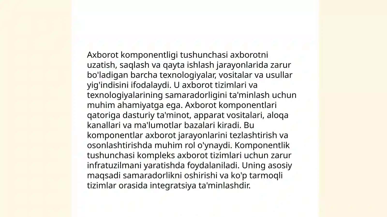Uzluksiz taʼlim jarayonida boshlangʻich taʼlim boshlangʻich sinf oʻqituvchisining axborot kompinentligi kasbiy tayyorgarligini tushuntirish 3