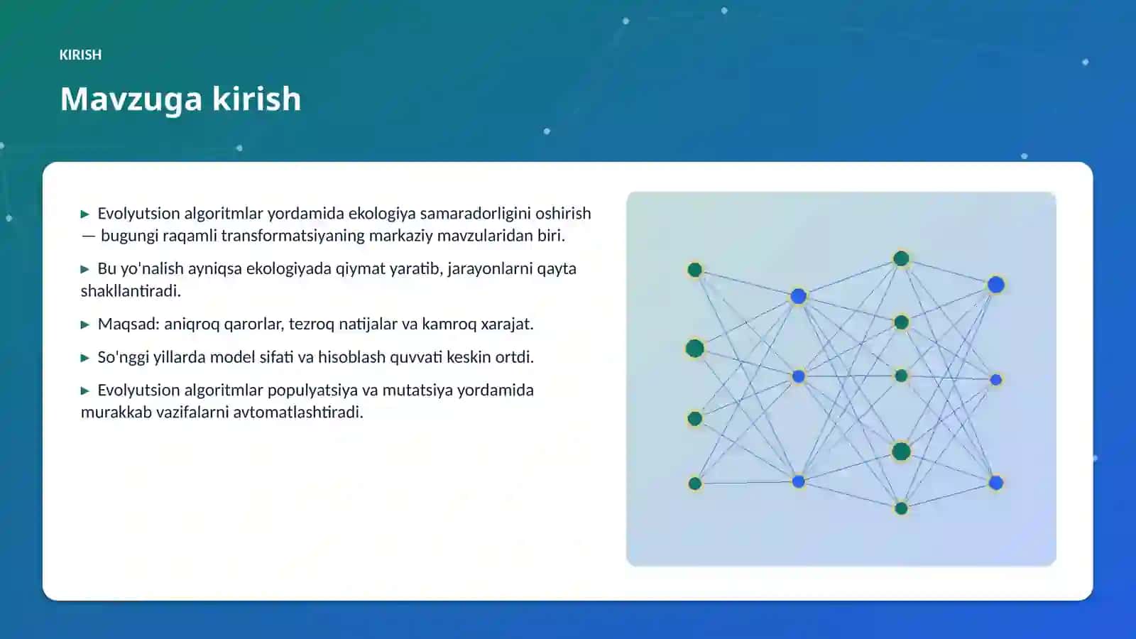 Evolyutsion algoritmlar yordamida ekologiya samaradorligini oshirish 3