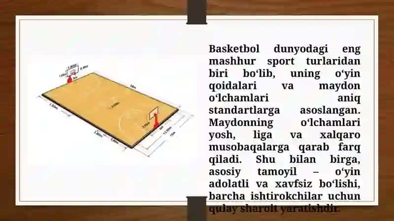 Basketbol maydonining o‘lchamlari (TAQDIMOT) 3