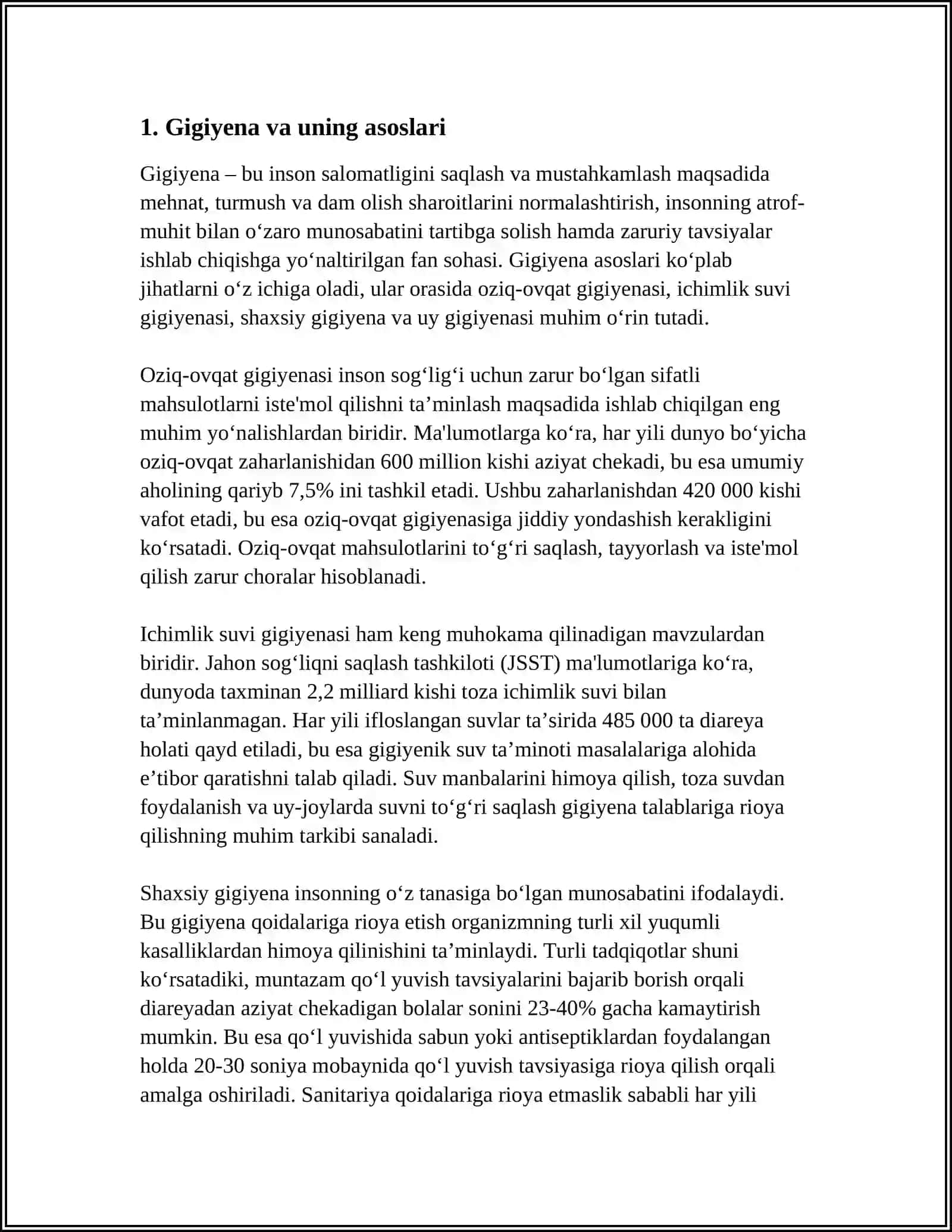 TANA GIGIYENASI, UYQU, KUN TARTIBI.ULARNING SALOMATLIKKA TAʼSIRI 3