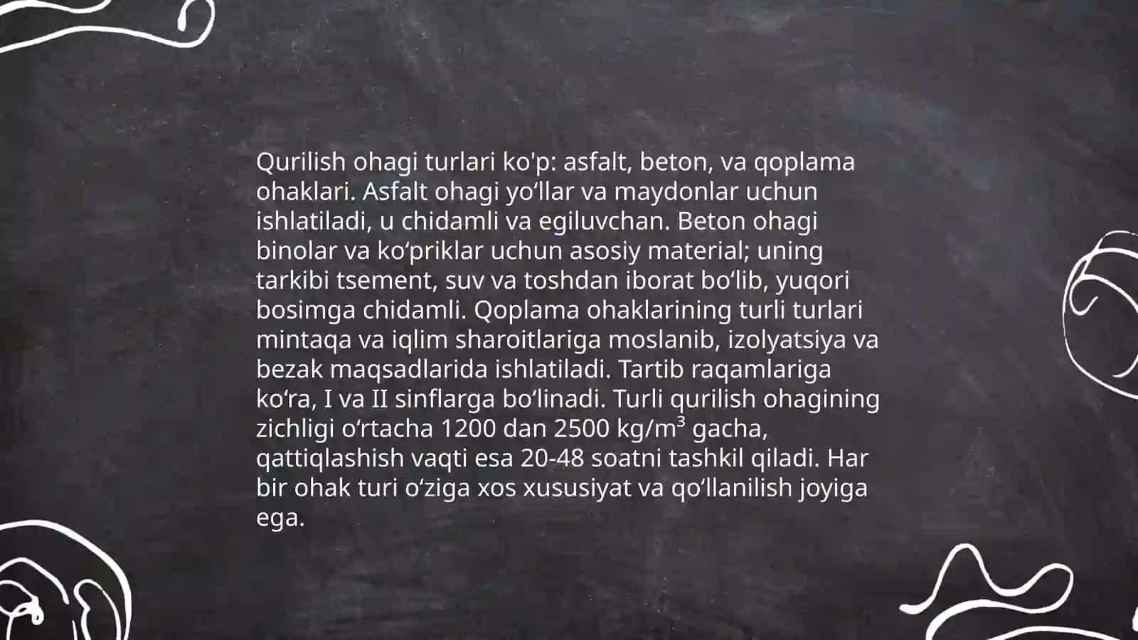 Qurilish ohagi turlari va ularning xususiyatlari 3