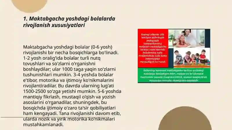 Maktabgacha tarbiya yosh davri va taraqqiyot psixodiagnostikasi 3