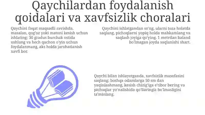 Qaychi bilan ishlash qoidalari va xavfsizlik choralari 3