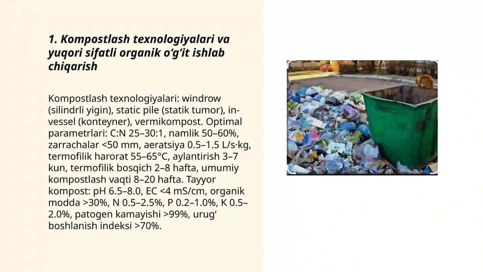 Qishloq xoʻjaligi chiqindilarini qayta ishlash va yangi mahsulotlar olish 3