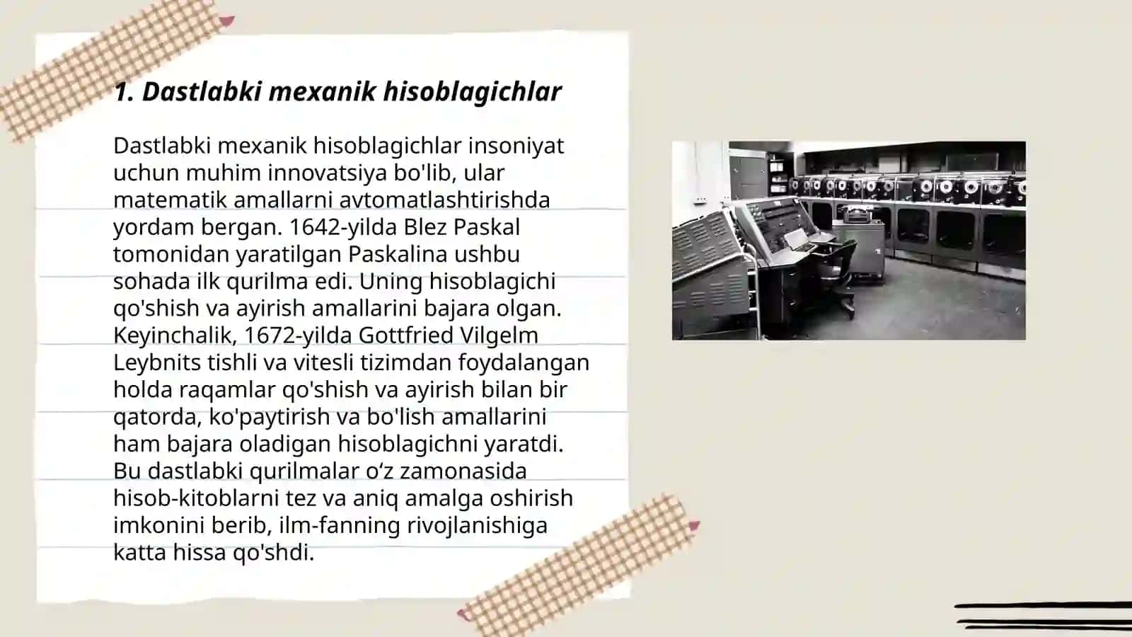 Dastlabki mexanik hisoblagichlar 3