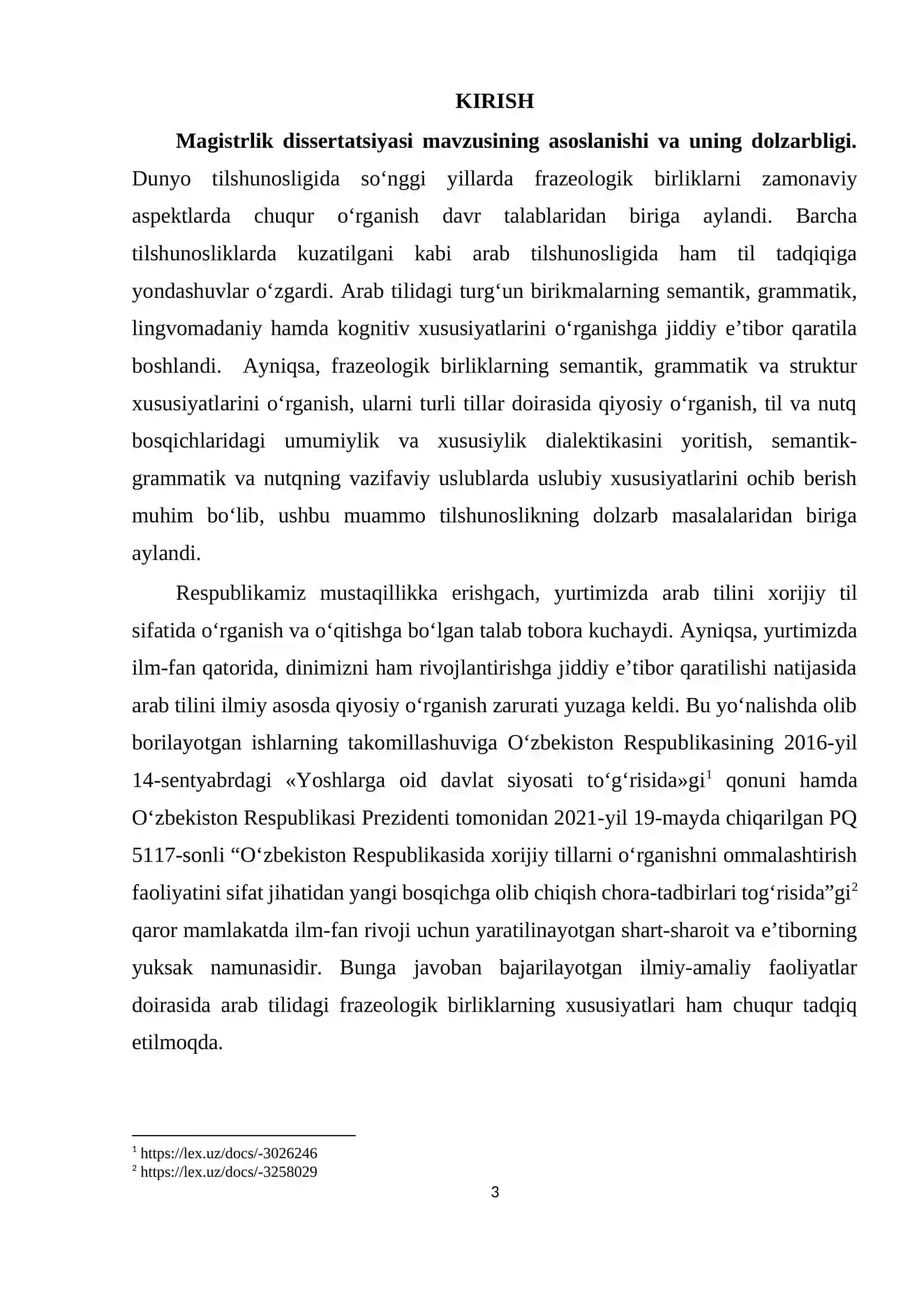 DISSERTATSIYA Qur'oni Karim “Baqara” surasida qo'llangan frazeologizmlar semantikasi 3