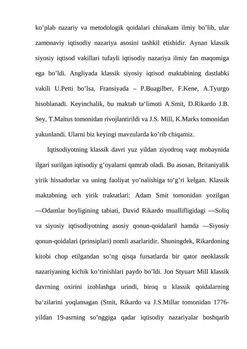 KLASSIK IQTISODIY MAKTABNING VUJUDGA KELISHI 3