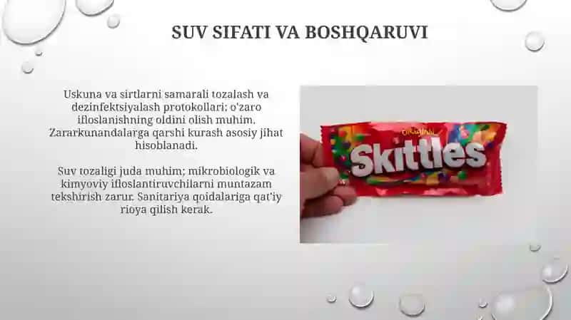 Shirinliklar ishlab chiqarishdagi yaxshi amaliyotlar (GMP) 3
