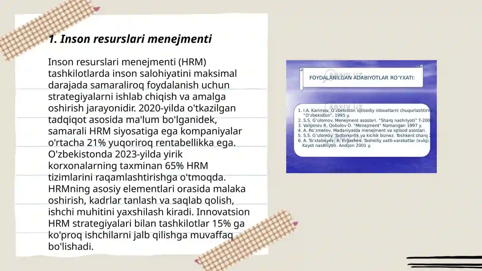 Inson resurslari haqida asosiy tushunchalarning yaratilishi 3