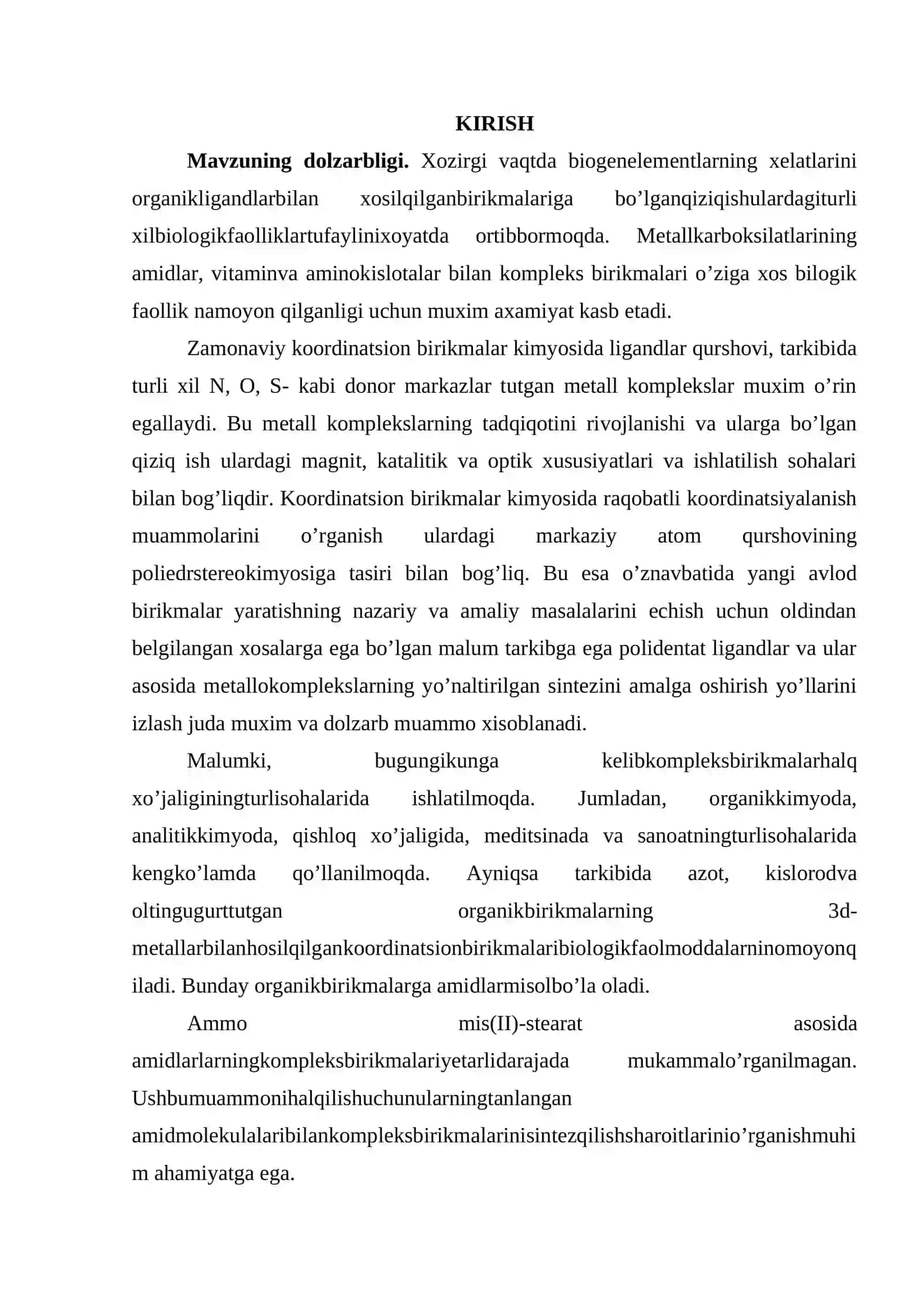 Mis(II)-stearatning turli ligandli koordinatsion birikmalari 3