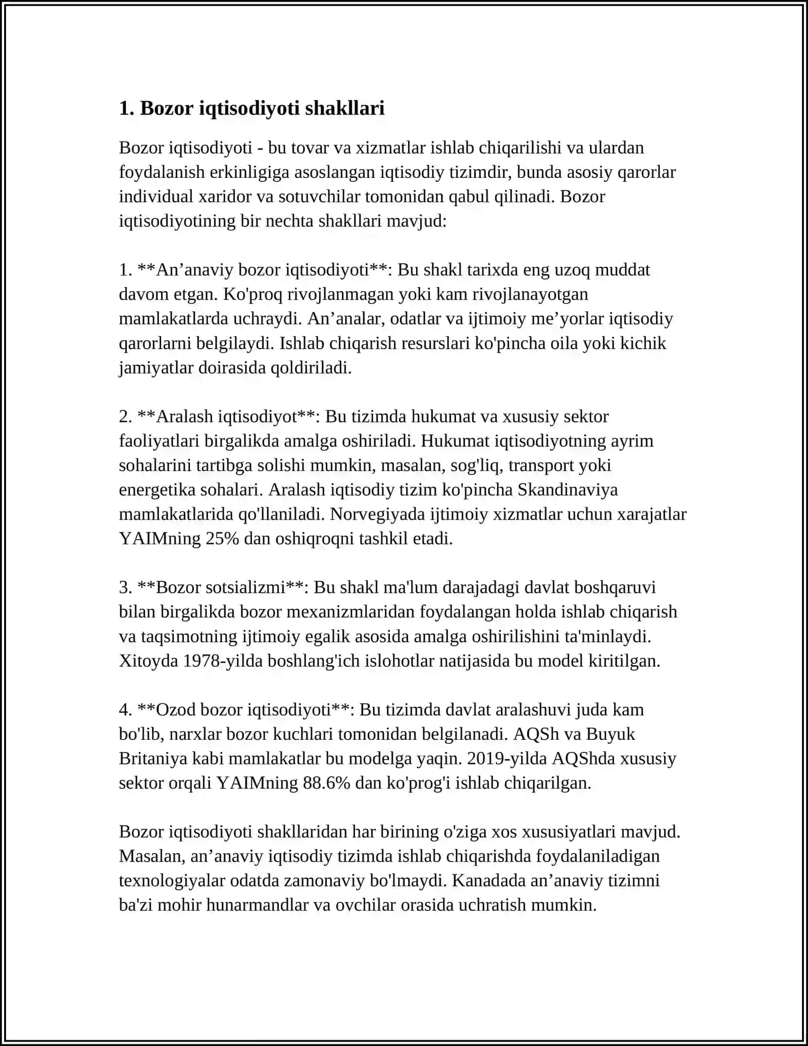 XUFYONA IQTISODIYOTNING XILMA-XIL SHAKLLARI 3