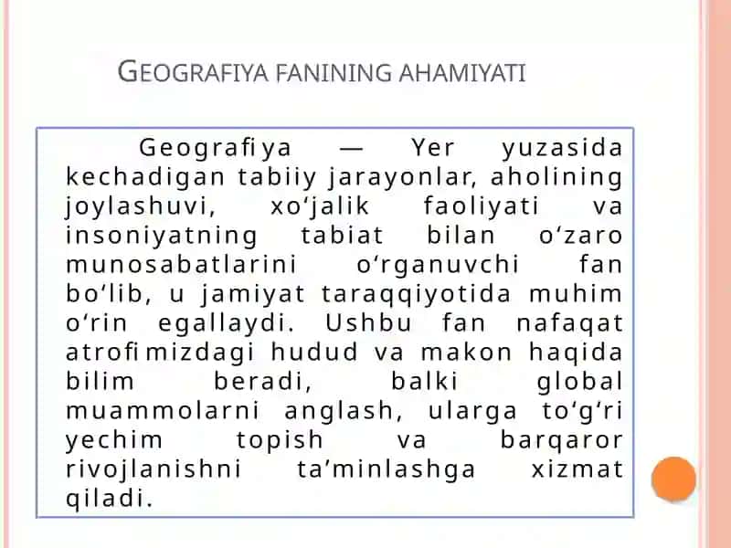 Geografiyaning rivojlanish bosqichlari 3
