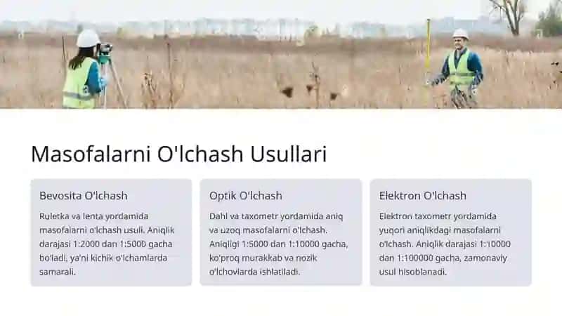 Geodezik o'lchashlar va ularni aniqligi 3