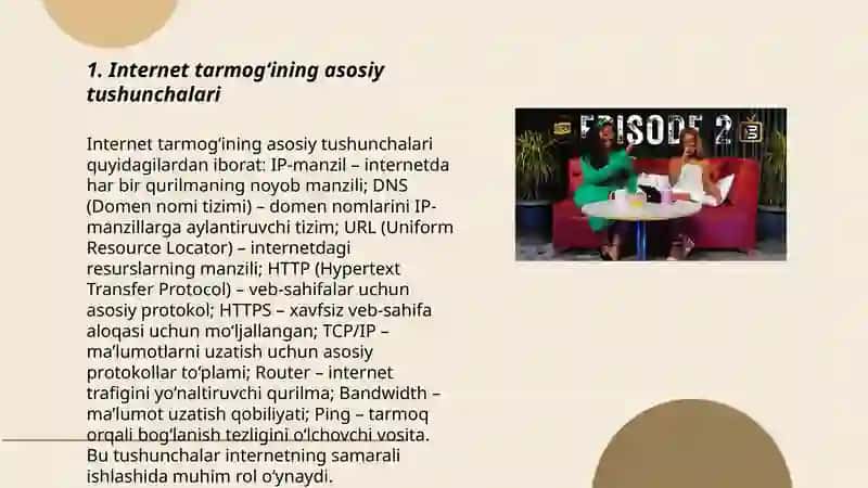 Internet tarmoqlarida axborot makoni haqida tushuncha berish 3