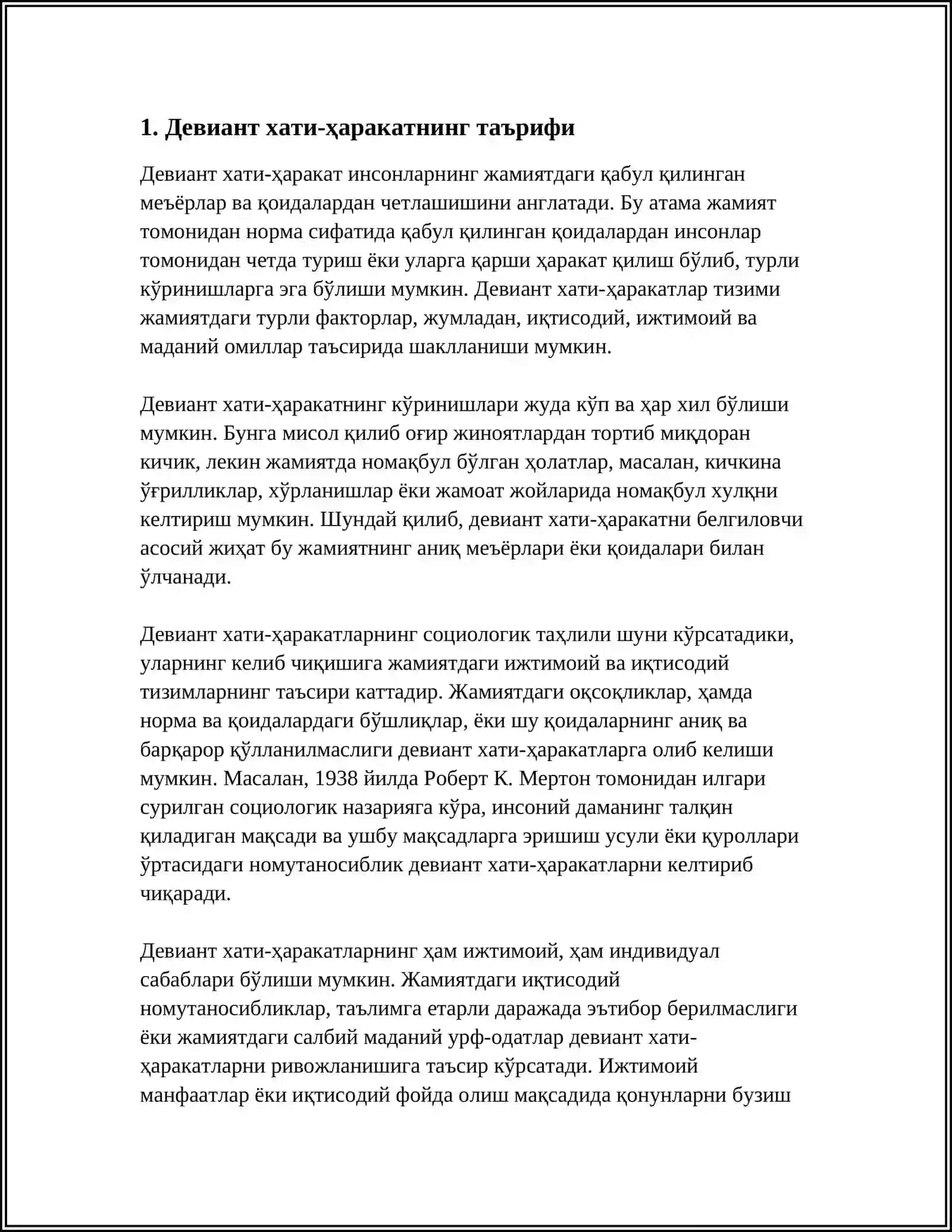ДЕВИАНТ ХАТИ-ХАРАКАТ ВА УЛАРНИНГ КЕЛИБ ЧИКИШИ 3