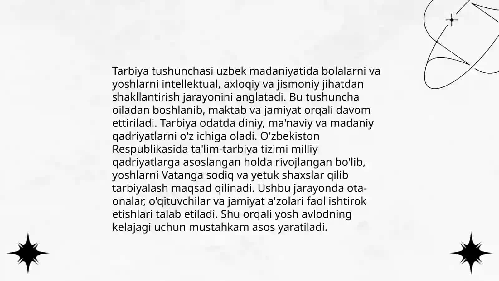 Tarbiya va uning turlari.Tarbiya qonuniyatlari 3