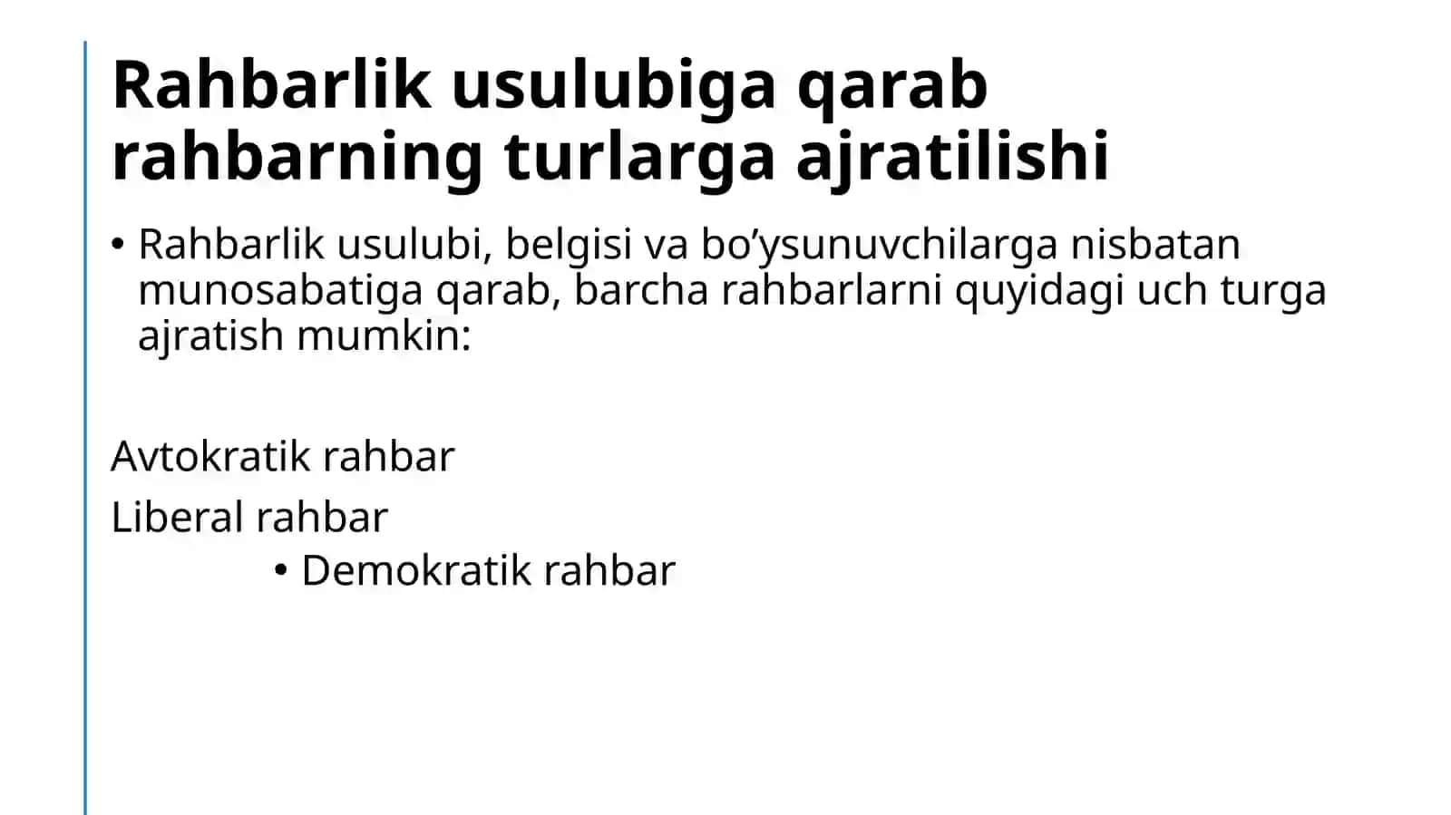 Rahbar madaniyatiga baho berish uchun qo'llaniladigan ko'rsatkichlar 3