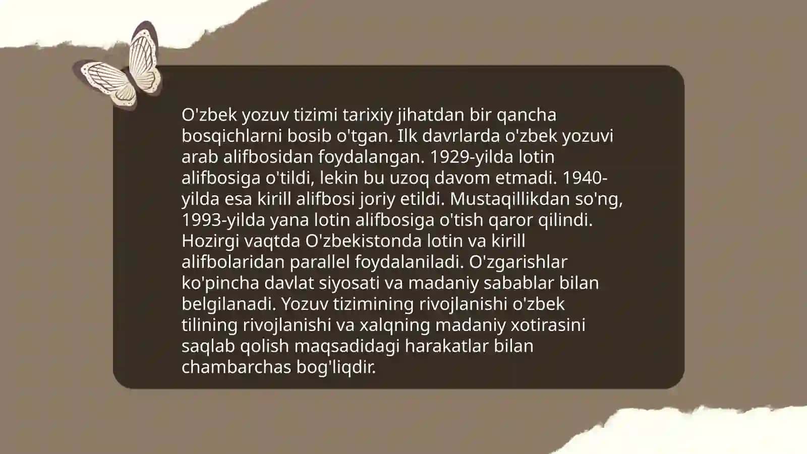 O'zbek tilining yozuv tizimlari taraqqiyoti 3