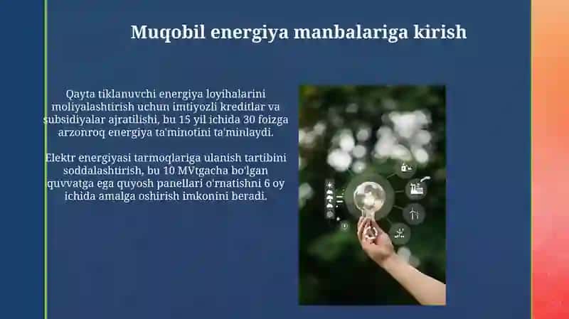 Yashil energiyadan oqilona foydalanish 3