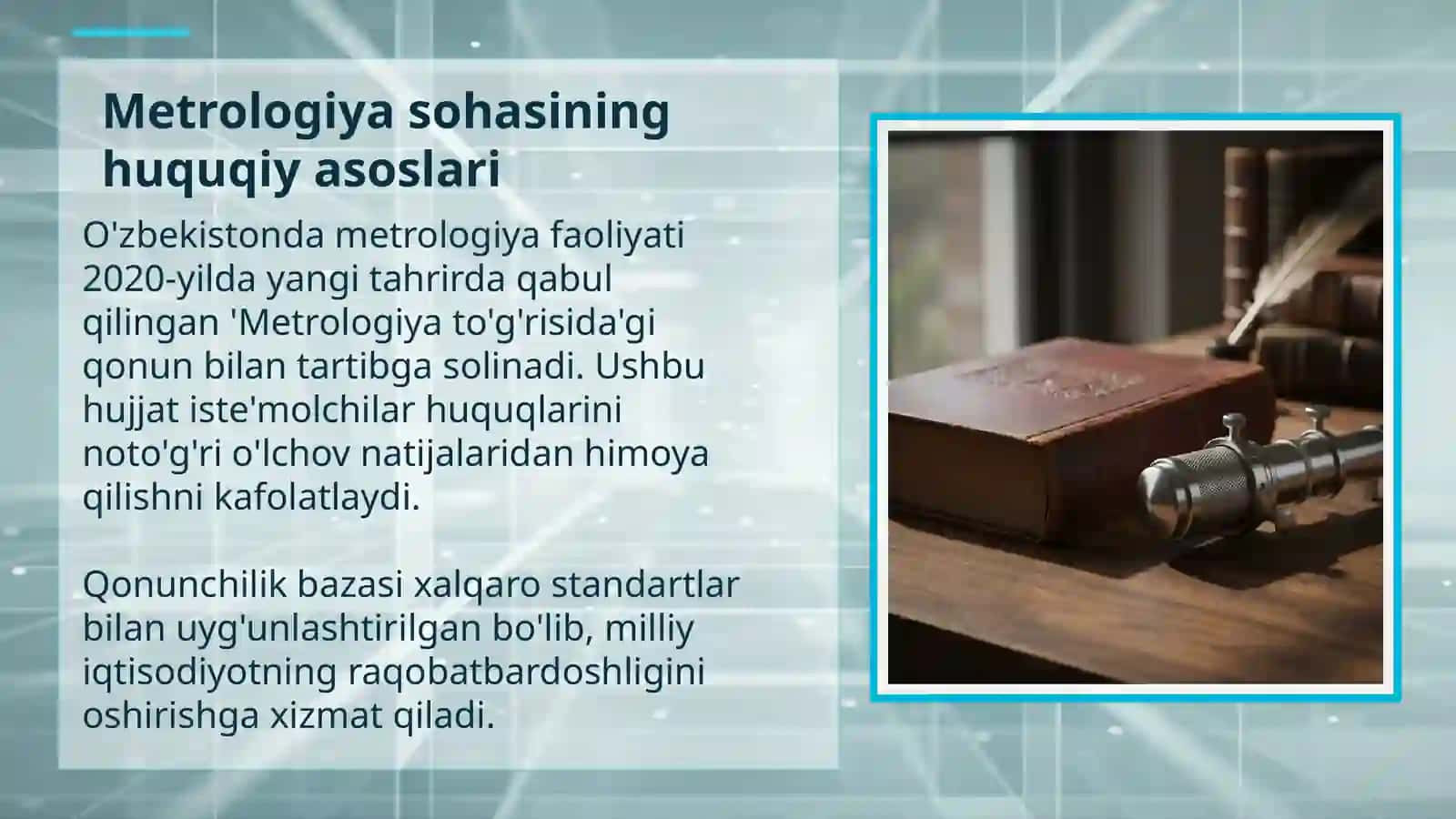 O'ZBEKISTON RESPUBLIKASI METROLOGIK XIZMAT VA TA'MINOT 3