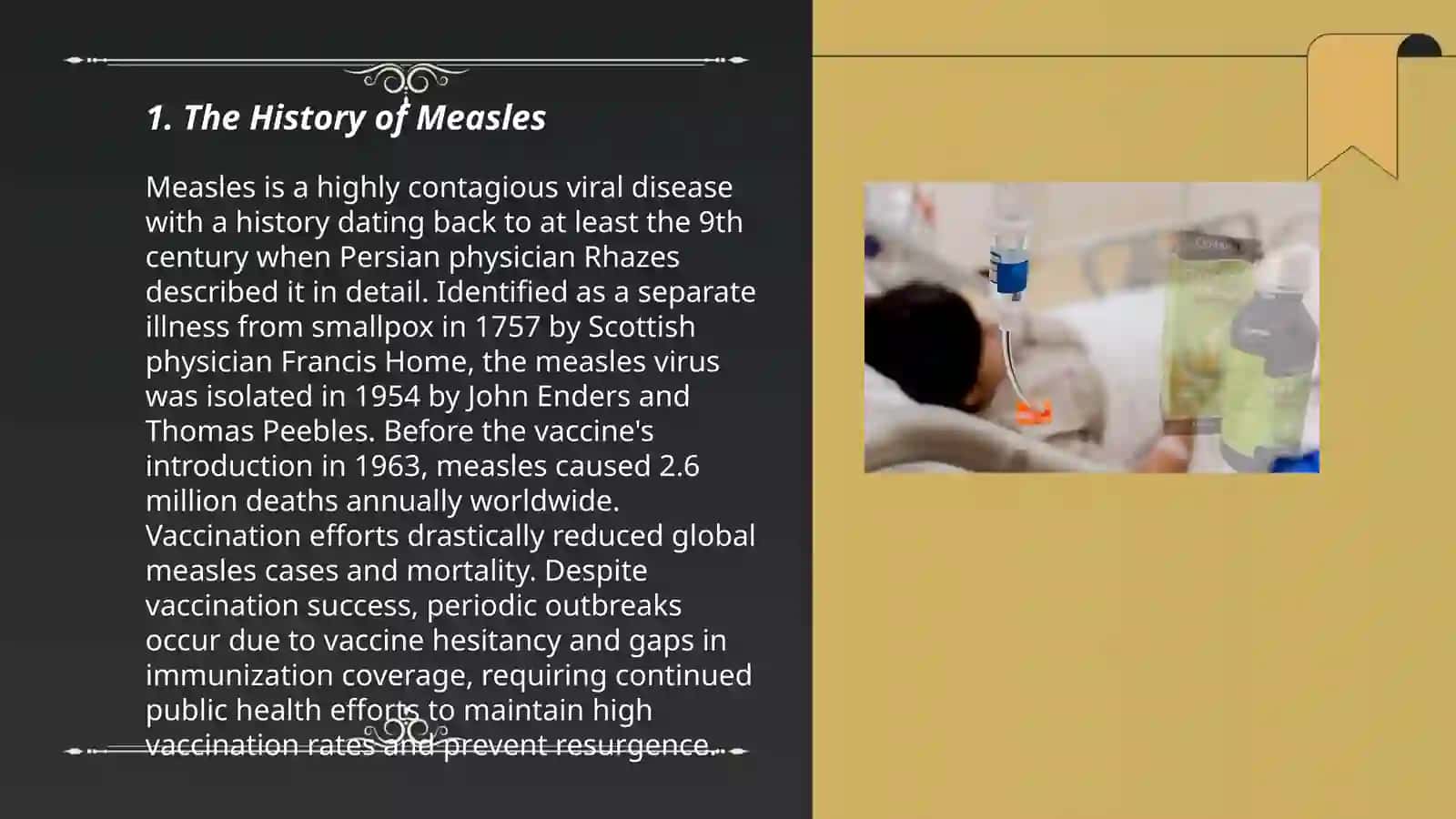 Measles Culture project. Mineral therapy 3