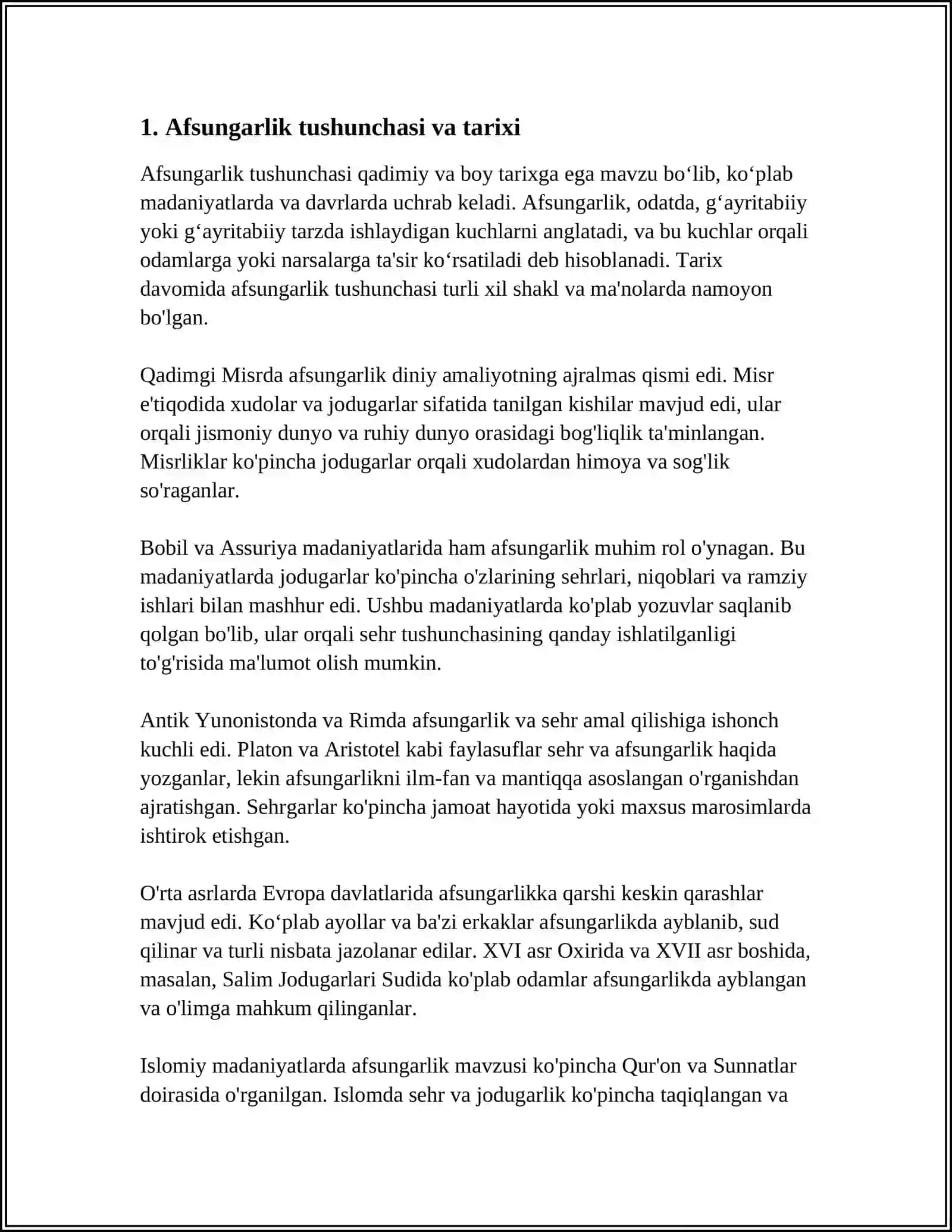 Afsungarlik Faoliyati va Ularning Turlari (Magiya) 3